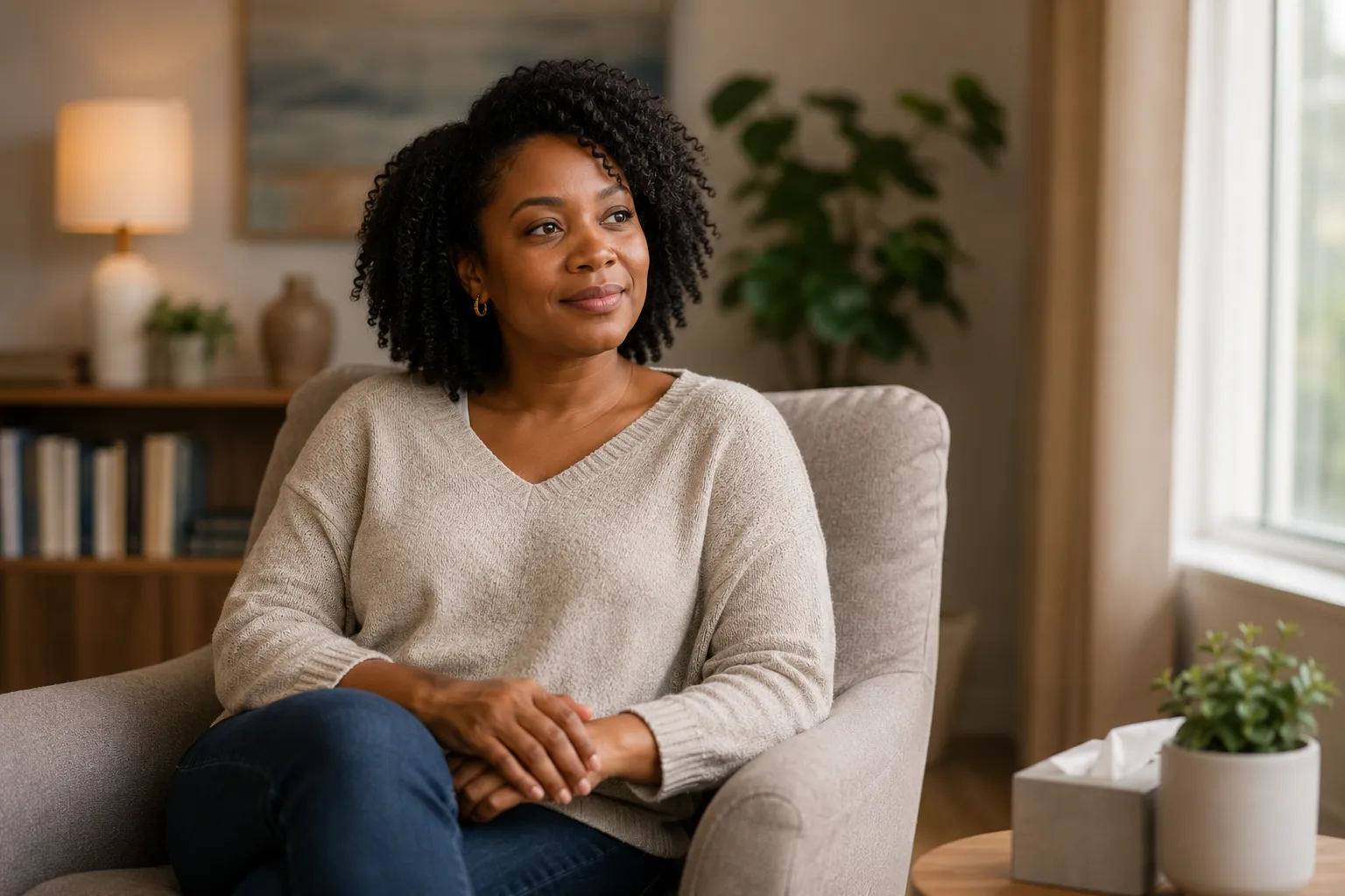 Outpatient mental health therapy session
