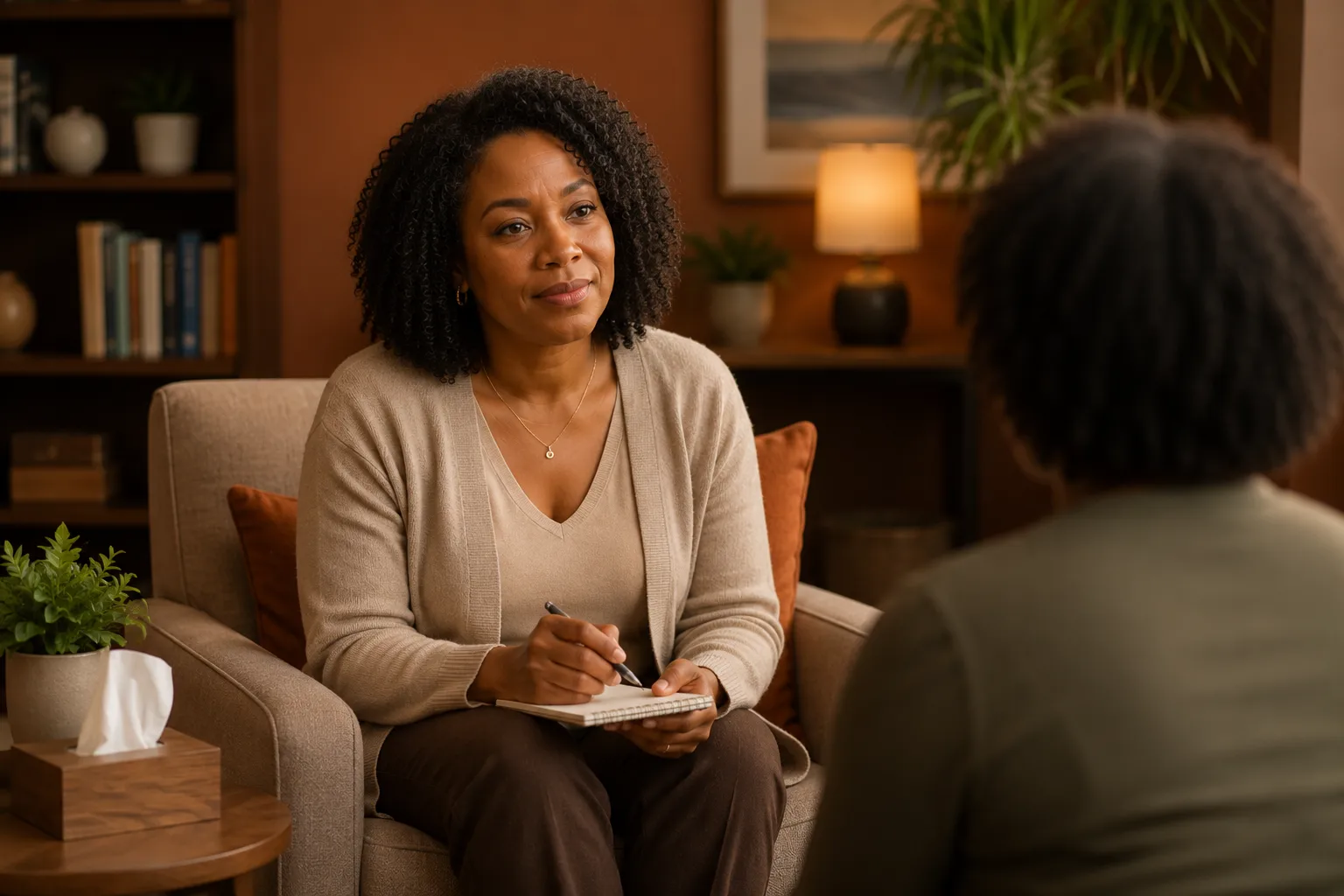 Psychotherapy talk therapy session