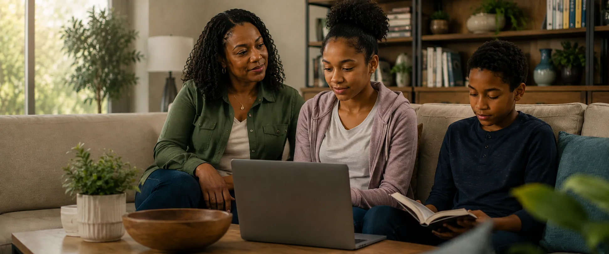 Patient attending a telehealth psychiatry session from home